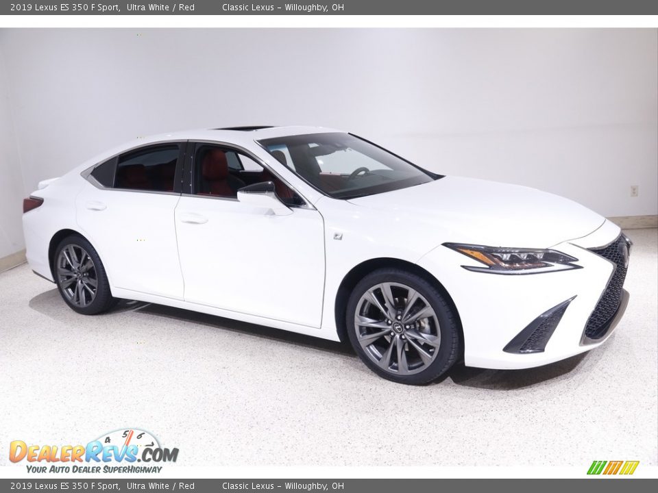 2019 Lexus ES 350 F Sport Ultra White / Red Photo #1