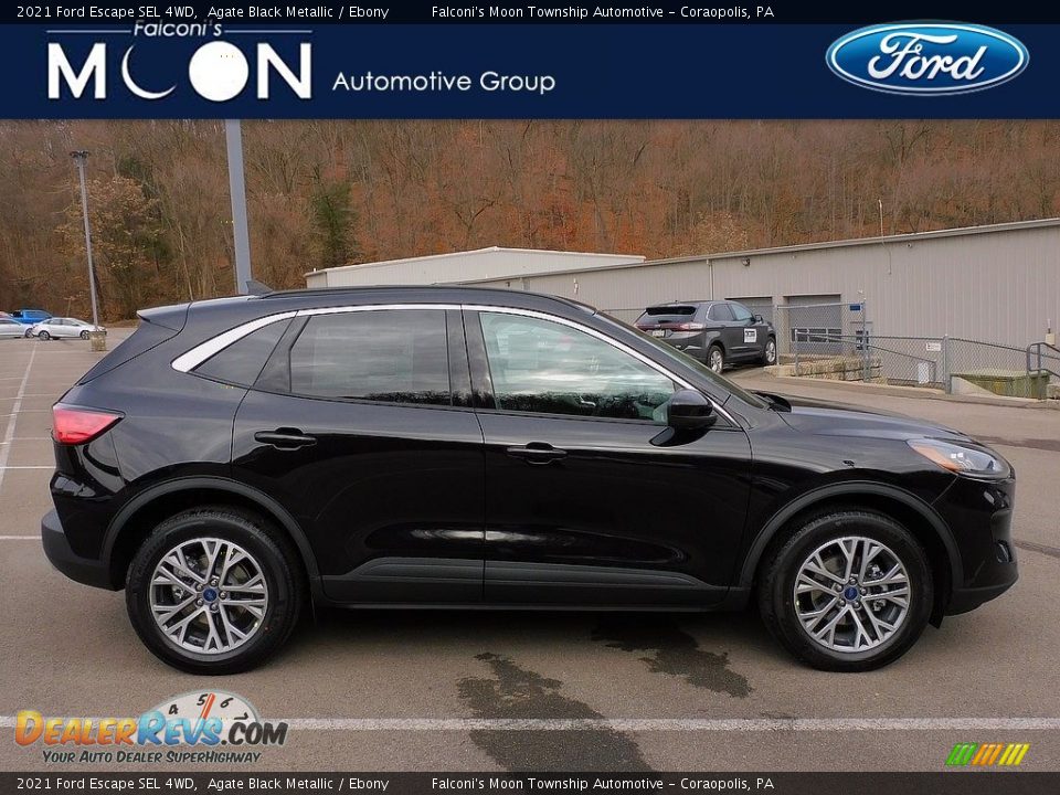 2021 Ford Escape SEL 4WD Agate Black Metallic / Ebony Photo #1