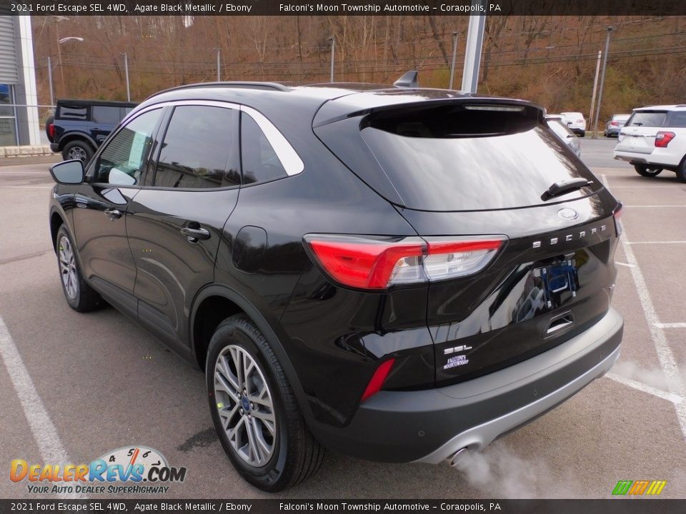 2021 Ford Escape SEL 4WD Agate Black Metallic / Ebony Photo #5