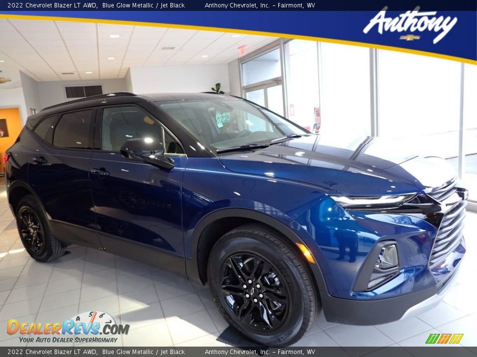 2022 Chevrolet Blazer LT AWD Blue Glow Metallic / Jet Black Photo #1