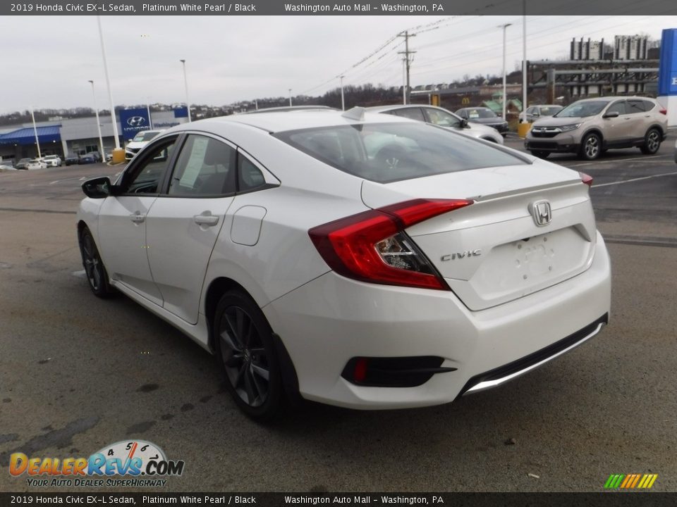 2019 Honda Civic EX-L Sedan Platinum White Pearl / Black Photo #6