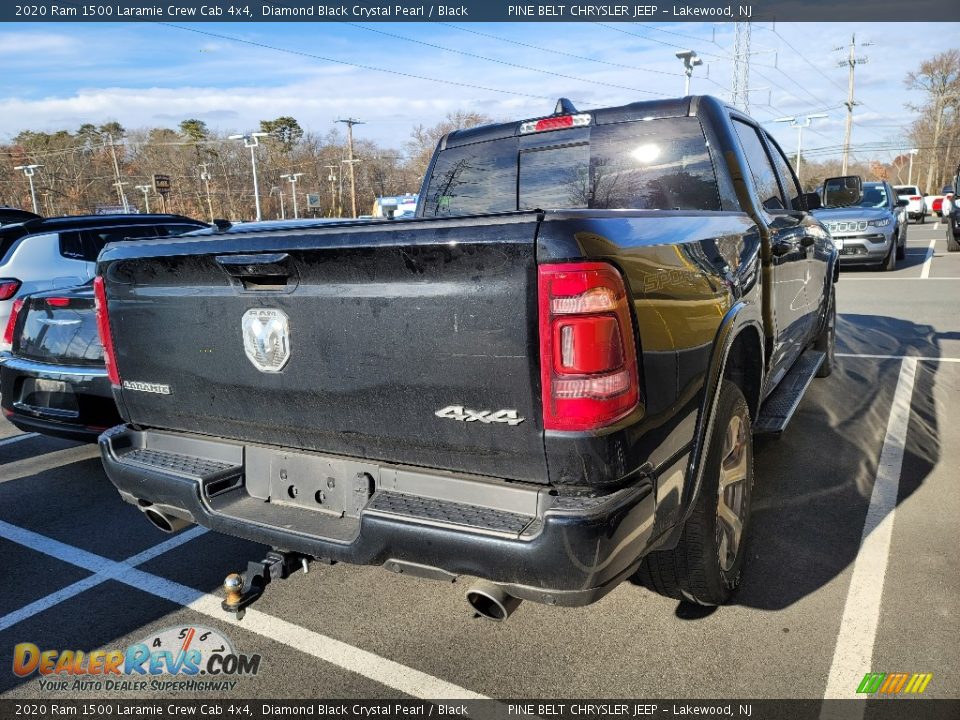 2020 Ram 1500 Laramie Crew Cab 4x4 Diamond Black Crystal Pearl / Black Photo #3