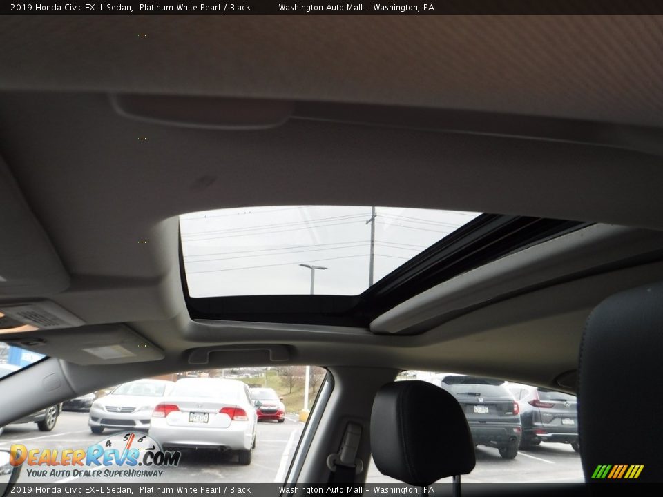 2019 Honda Civic EX-L Sedan Platinum White Pearl / Black Photo #9