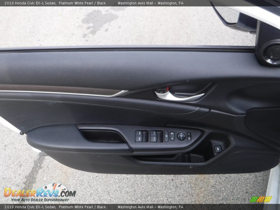 2019 Honda Civic EX-L Sedan Platinum White Pearl / Black Photo #11