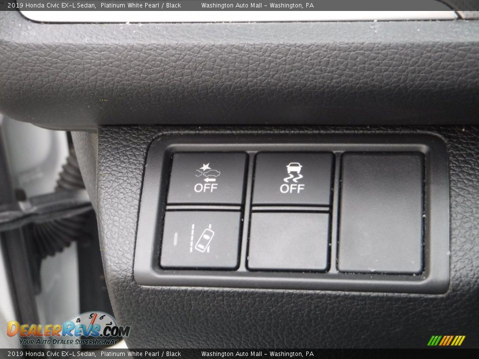 2019 Honda Civic EX-L Sedan Platinum White Pearl / Black Photo #14