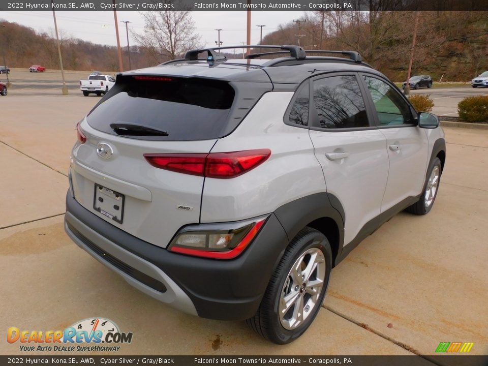 2022 Hyundai Kona SEL AWD Cyber Silver / Gray/Black Photo #2