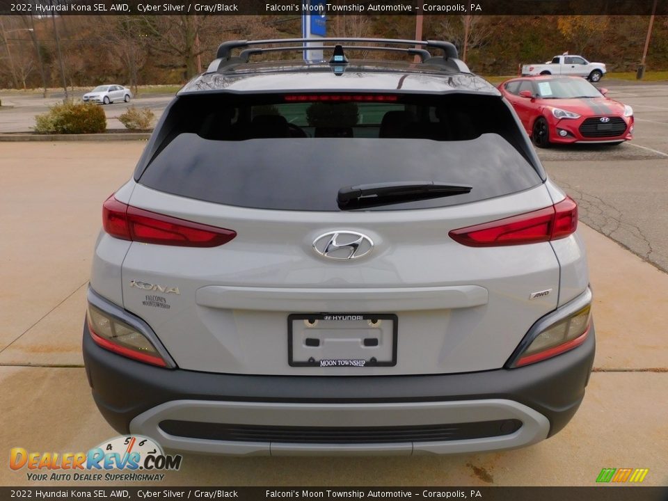 2022 Hyundai Kona SEL AWD Cyber Silver / Gray/Black Photo #3