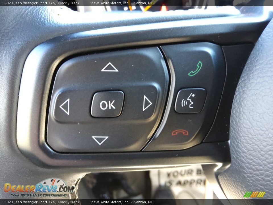 2021 Jeep Wrangler Sport 4x4 Steering Wheel Photo #17
