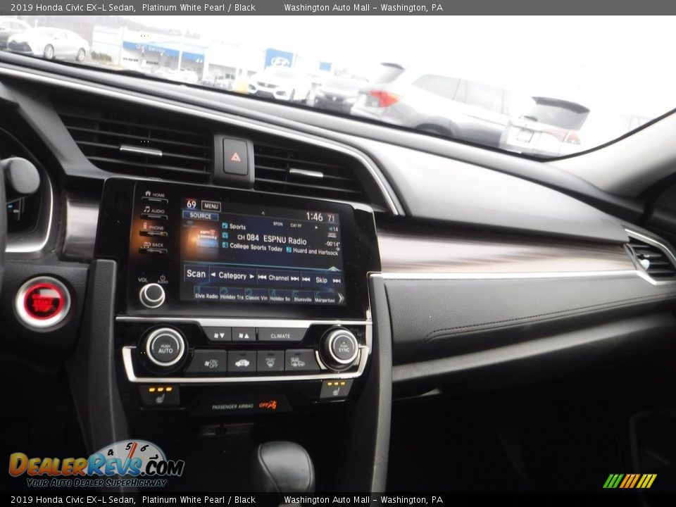 2019 Honda Civic EX-L Sedan Platinum White Pearl / Black Photo #19