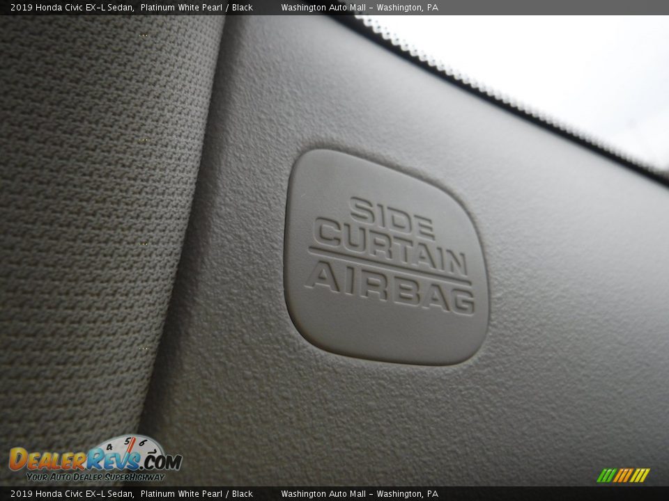 2019 Honda Civic EX-L Sedan Platinum White Pearl / Black Photo #21