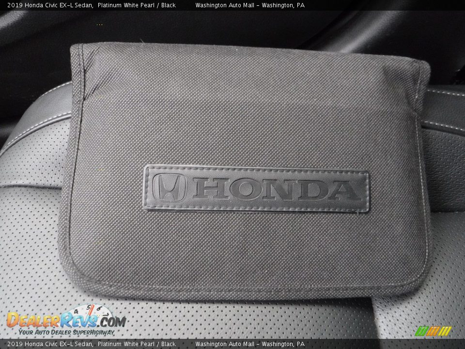 2019 Honda Civic EX-L Sedan Platinum White Pearl / Black Photo #25
