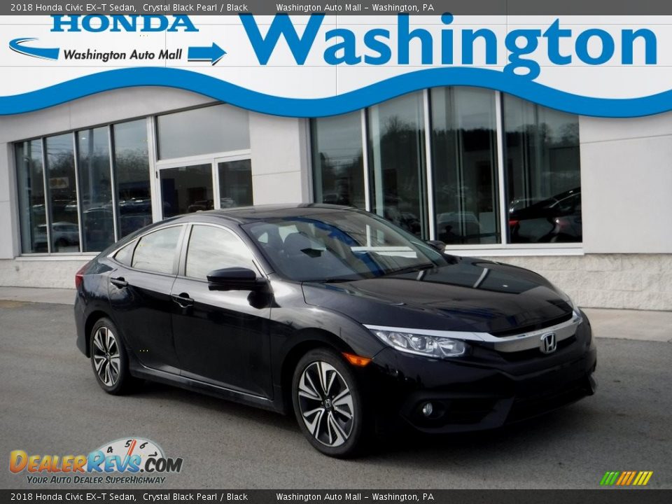 2018 Honda Civic EX-T Sedan Crystal Black Pearl / Black Photo #1