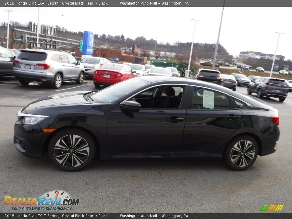 2018 Honda Civic EX-T Sedan Crystal Black Pearl / Black Photo #6