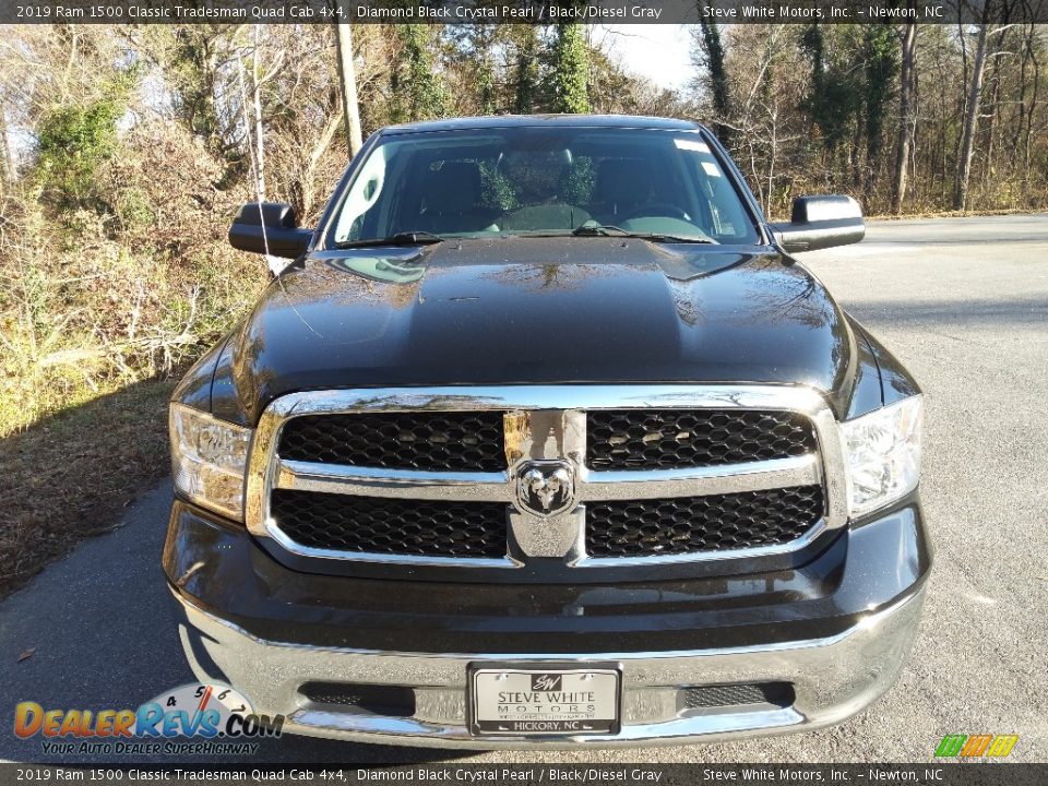 2019 Ram 1500 Classic Tradesman Quad Cab 4x4 Diamond Black Crystal Pearl / Black/Diesel Gray Photo #3