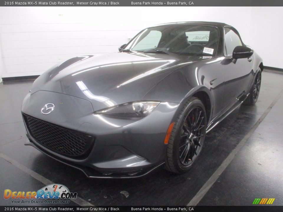 2016 Mazda MX-5 Miata Club Roadster Meteor Gray Mica / Black Photo #3