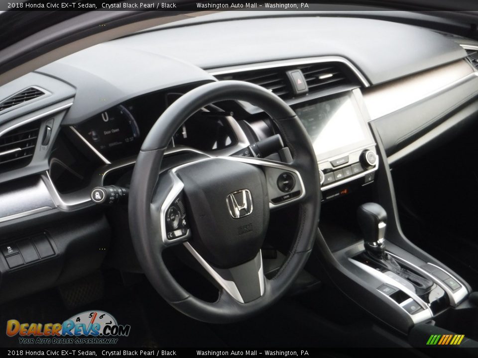 2018 Honda Civic EX-T Sedan Crystal Black Pearl / Black Photo #10