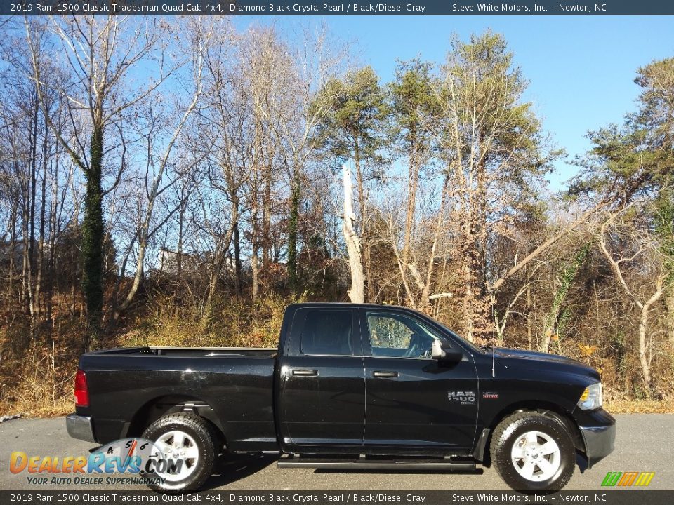 2019 Ram 1500 Classic Tradesman Quad Cab 4x4 Diamond Black Crystal Pearl / Black/Diesel Gray Photo #5