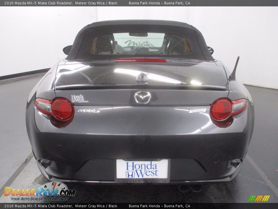 2016 Mazda MX-5 Miata Club Roadster Meteor Gray Mica / Black Photo #6