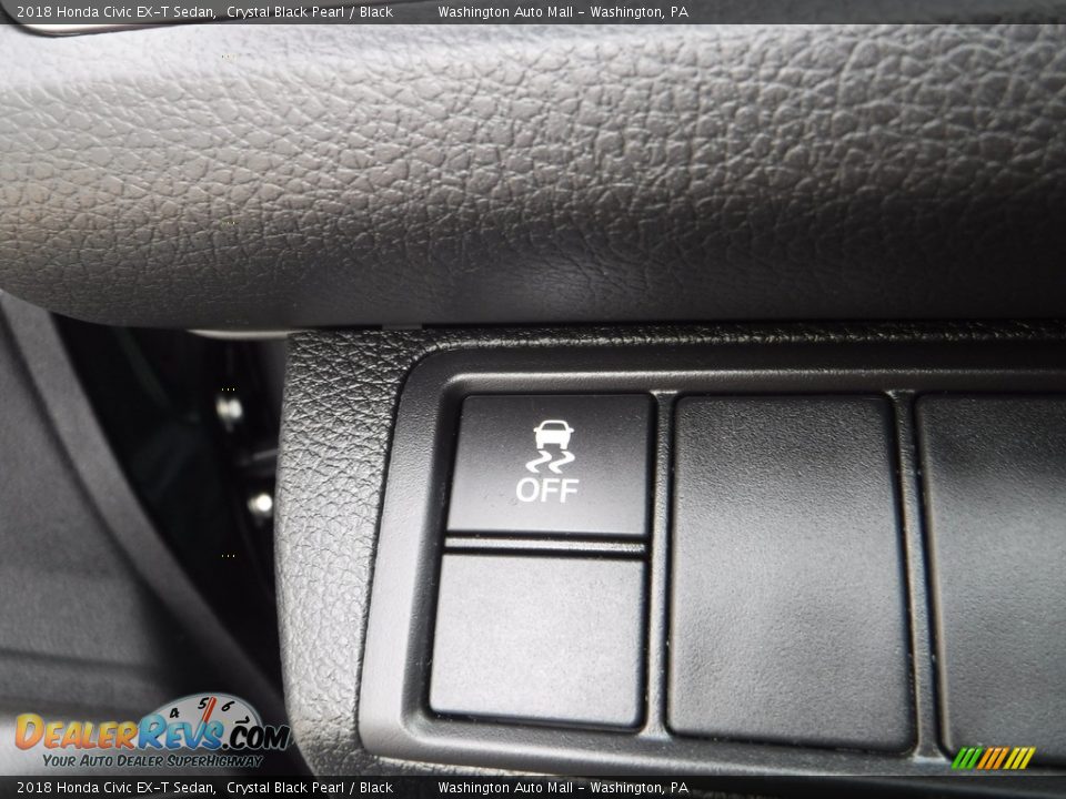 2018 Honda Civic EX-T Sedan Crystal Black Pearl / Black Photo #13