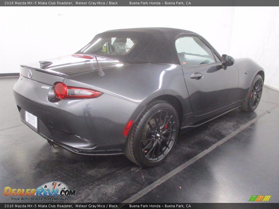 2016 Mazda MX-5 Miata Club Roadster Meteor Gray Mica / Black Photo #7