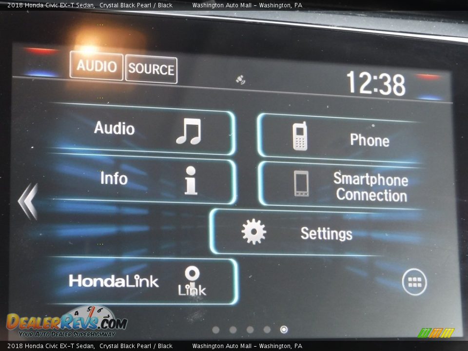 2018 Honda Civic EX-T Sedan Crystal Black Pearl / Black Photo #15
