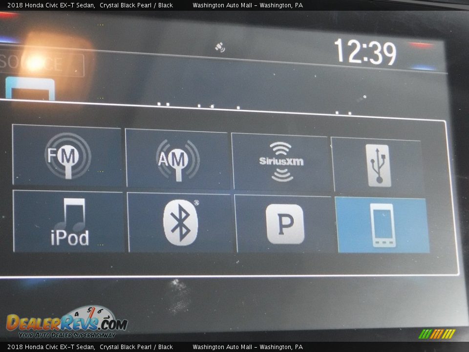 2018 Honda Civic EX-T Sedan Crystal Black Pearl / Black Photo #16