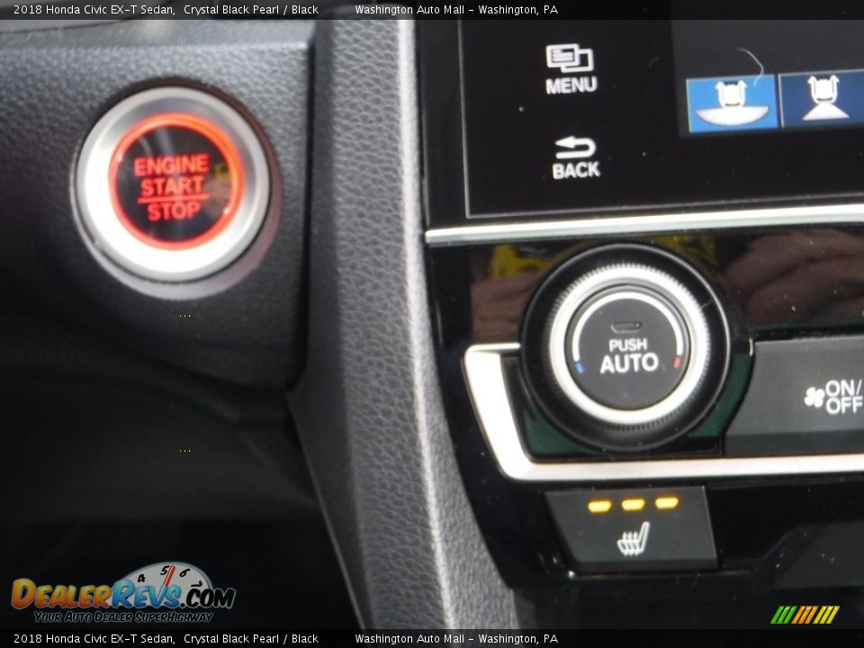 2018 Honda Civic EX-T Sedan Crystal Black Pearl / Black Photo #17