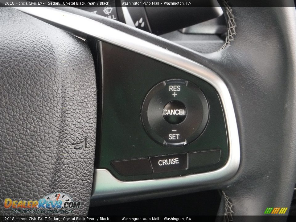 2018 Honda Civic EX-T Sedan Crystal Black Pearl / Black Photo #20