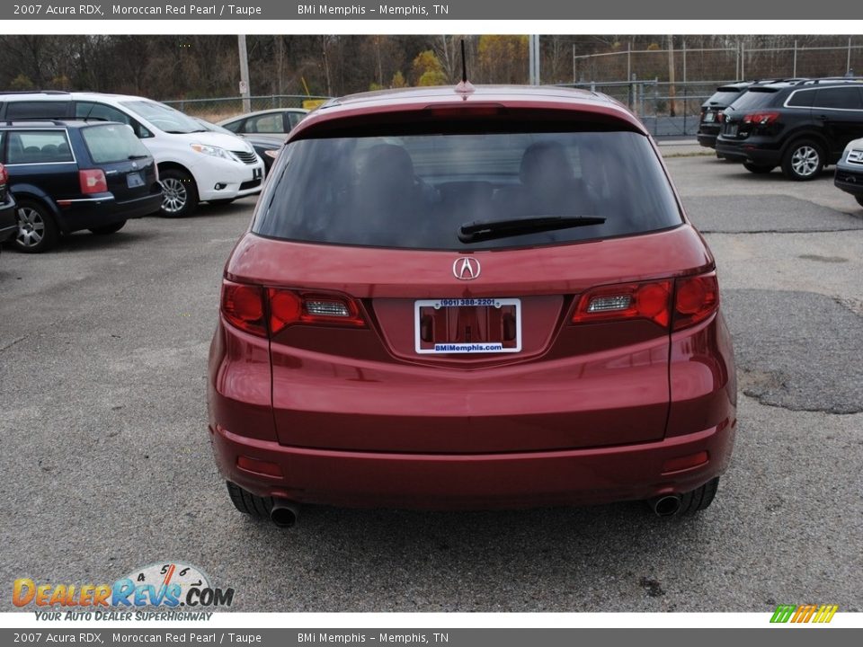 2007 Acura RDX Moroccan Red Pearl / Taupe Photo #4