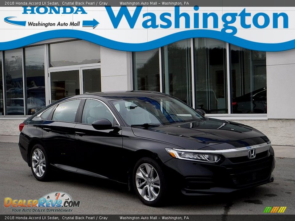 2018 Honda Accord LX Sedan Crystal Black Pearl / Gray Photo #1