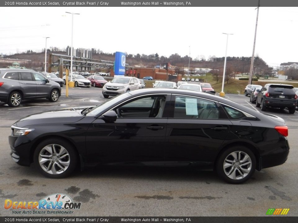 2018 Honda Accord LX Sedan Crystal Black Pearl / Gray Photo #5