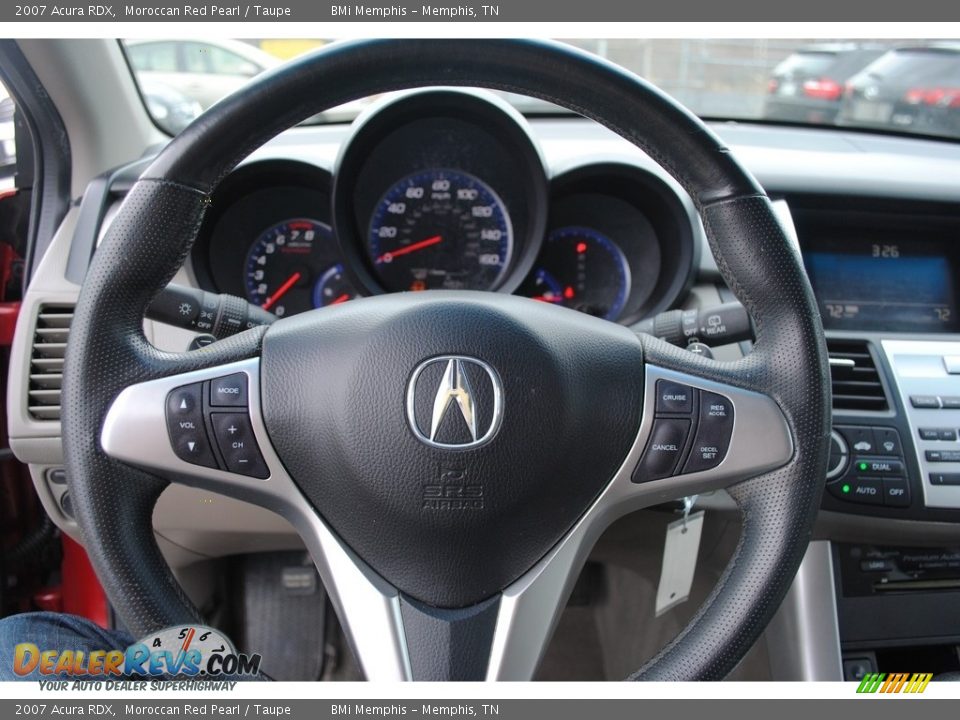 2007 Acura RDX Moroccan Red Pearl / Taupe Photo #12