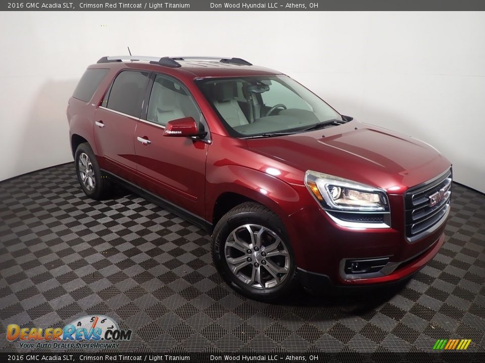 2016 GMC Acadia SLT Crimson Red Tintcoat / Light Titanium Photo #4