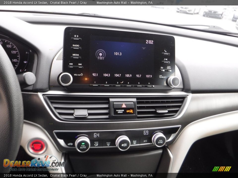 2018 Honda Accord LX Sedan Crystal Black Pearl / Gray Photo #15