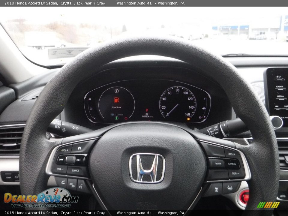 2018 Honda Accord LX Sedan Crystal Black Pearl / Gray Photo #20