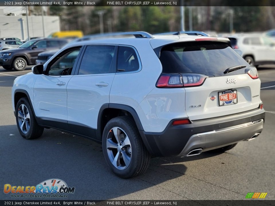 2021 Jeep Cherokee Limited 4x4 Bright White / Black Photo #8