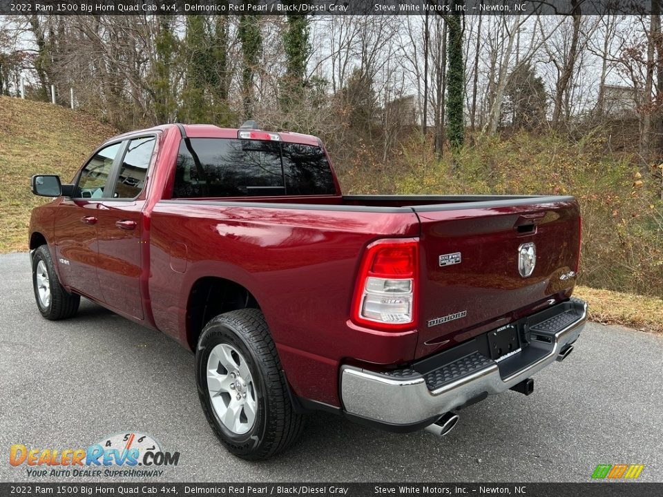 2022 Ram 1500 Big Horn Quad Cab 4x4 Delmonico Red Pearl / Black/Diesel Gray Photo #9