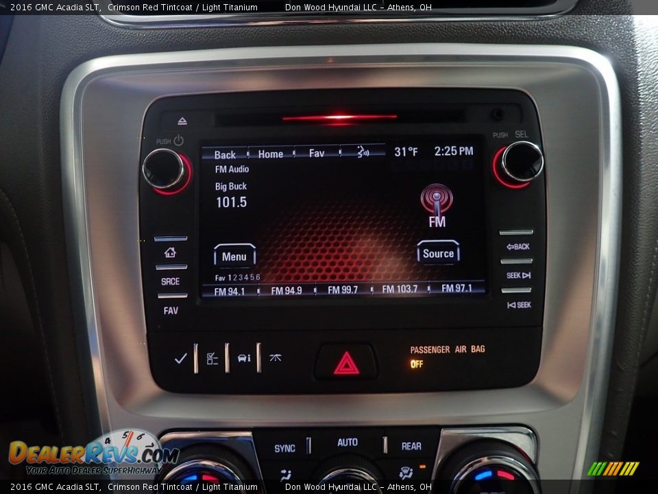 2016 GMC Acadia SLT Crimson Red Tintcoat / Light Titanium Photo #28