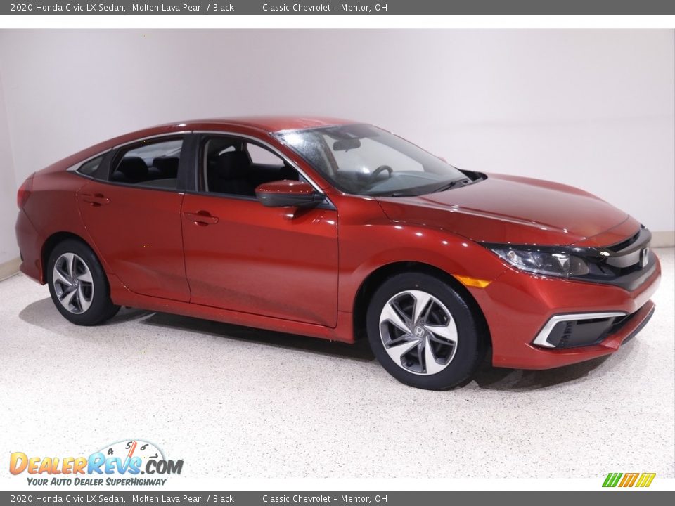 2020 Honda Civic LX Sedan Molten Lava Pearl / Black Photo #1