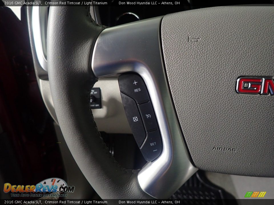 2016 GMC Acadia SLT Crimson Red Tintcoat / Light Titanium Photo #31