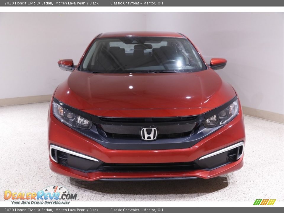 2020 Honda Civic LX Sedan Molten Lava Pearl / Black Photo #2