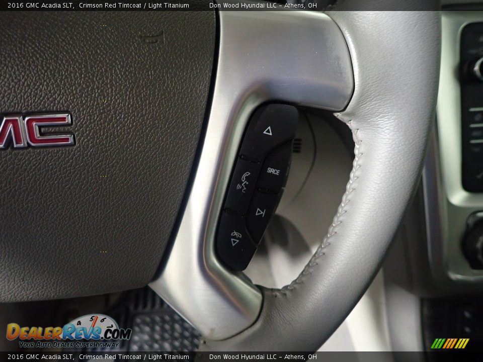 2016 GMC Acadia SLT Crimson Red Tintcoat / Light Titanium Photo #32