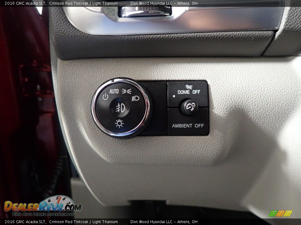 2016 GMC Acadia SLT Crimson Red Tintcoat / Light Titanium Photo #33
