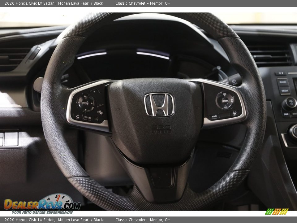 2020 Honda Civic LX Sedan Molten Lava Pearl / Black Photo #7
