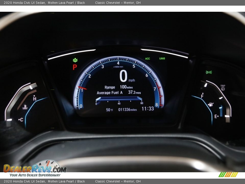 2020 Honda Civic LX Sedan Molten Lava Pearl / Black Photo #8