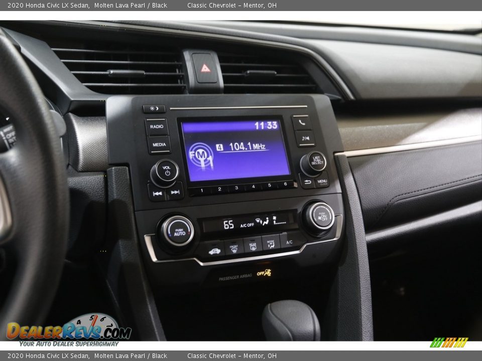 2020 Honda Civic LX Sedan Molten Lava Pearl / Black Photo #9
