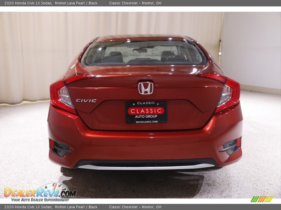 2020 Honda Civic LX Sedan Molten Lava Pearl / Black Photo #15