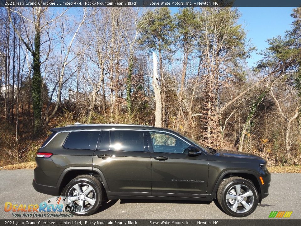 2021 Jeep Grand Cherokee L Limited 4x4 Rocky Mountain Pearl / Black Photo #5