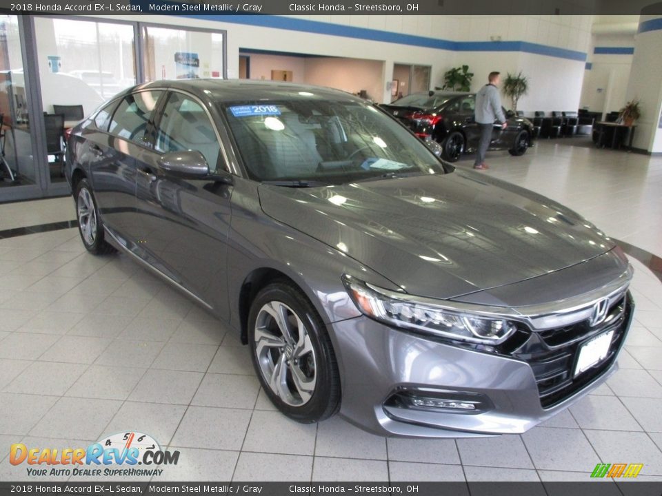 2018 Honda Accord EX-L Sedan Modern Steel Metallic / Gray Photo #3