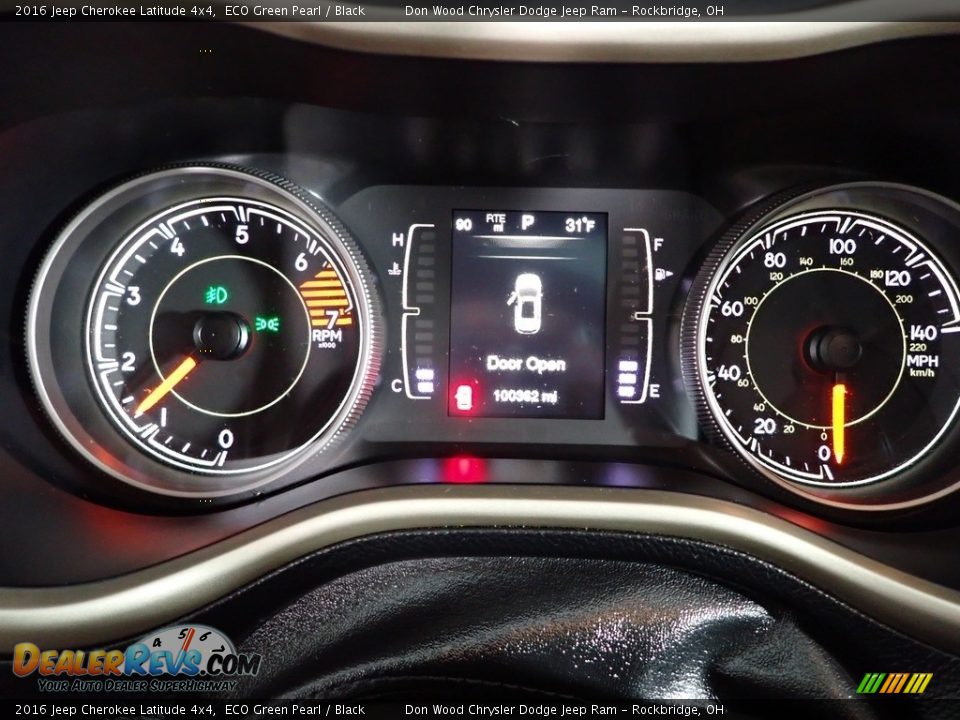 2016 Jeep Cherokee Latitude 4x4 ECO Green Pearl / Black Photo #21